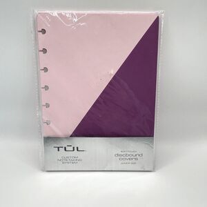 TUL Custom Note-Taking System Discbound Notebook Covers 5.5x8.5 Pink Triangles